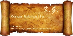 Kónya Gabriella névjegykártya